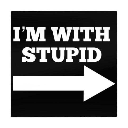 Funny Im With Stupid Arrow Points Right Mahjong Mats