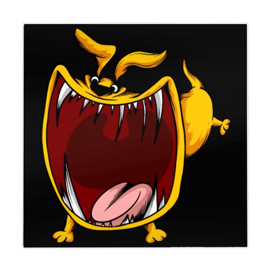 Scary Big Mouth Dog Owners Pet Lover Gift Ideas Mahjong Mats