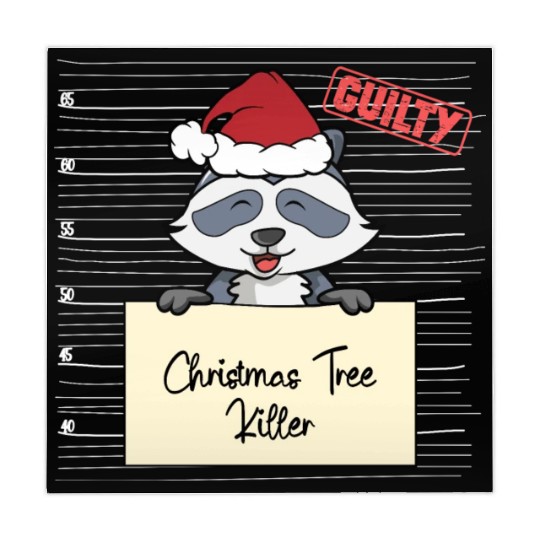Raccoon christmas funny prison Mahjong Mats