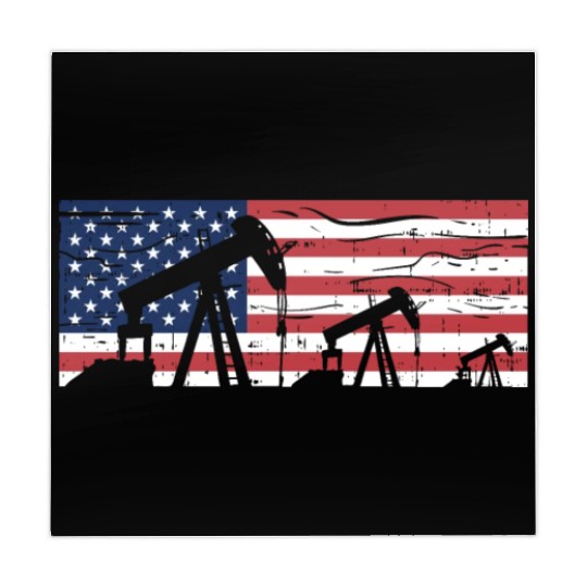 US American Flag Oilfield Oil Field Rig Refinery W Mahjong Mats