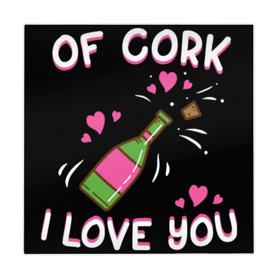 Valentine's Day Of Cork I Love You Wine Champagne Mahjong Mats