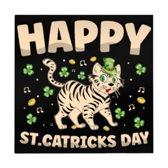 Happy St. Catricks Day Cat Lover St. Patricks Day Mahjong Mats