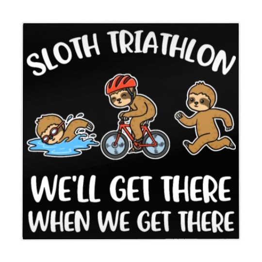 Sloth Triathlon Funny Triathlon Gift Mahjong Mats