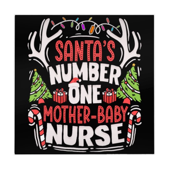 Santas Number One Mother Baby Nurse NICU Neonatal Mahjong Mats