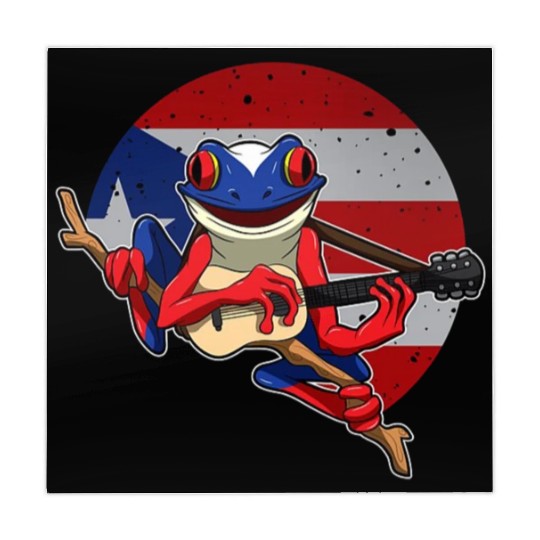 Guitar Playing Coqui Frog Puerto Rico Animal Mahjong Mats