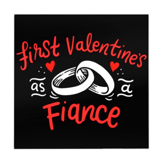 first valentines as fiance hearts day engagement Mahjong Mats