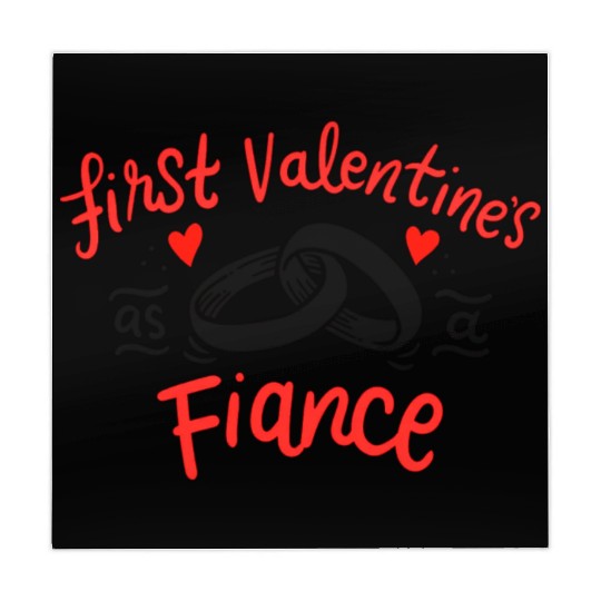 first valentine as fiance hearts day engagement Mahjong Mats