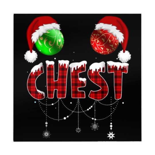Chest Nuts Christmas Funny Matching Couple Mahjong Mats