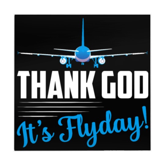 Thank God It's Flyday! Airline Pilot Aviation Mahjong Mats
