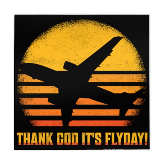 Thank God It's Flyday! Aviation Pilot Airline Mahjong Mats