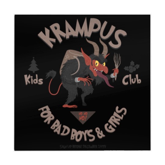 Krampus Kids Club Naughty Bad Boys & Girls Xmas Mahjong Mats