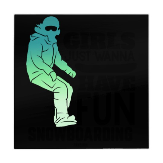 Snowboard girl woman winter holidays Mahjong Mats