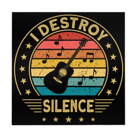 Guitar Guitarist I Destroy Silence loud music Mahjong Mats