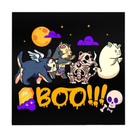 Boo! | Spooky Funny Halloween | Mummy Skeleton Mahjong Mats