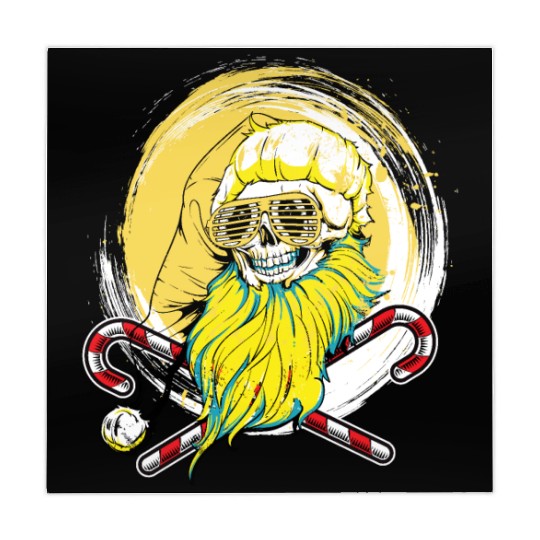 skull santa hat candy cane crew Mahjong Mats