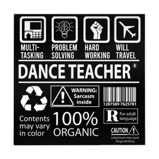 Dance Teacher Mahjong Mats - Multitasking Job Gift Item