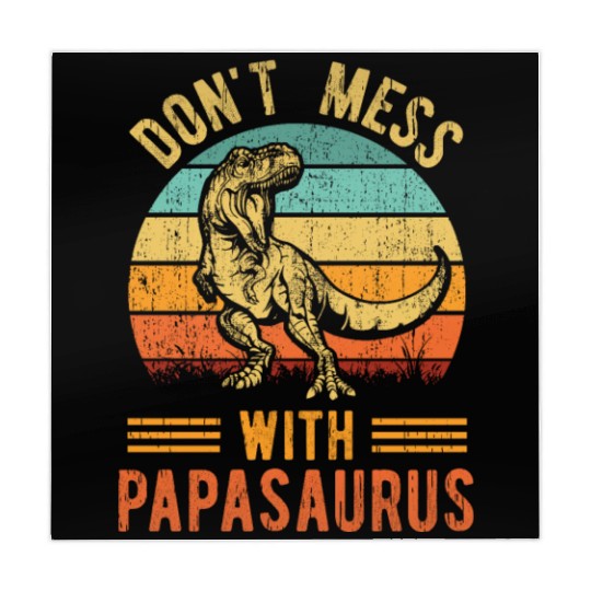 Papa Dad Father Dinosaur Funny Design - Papasaurus Mahjong Mats