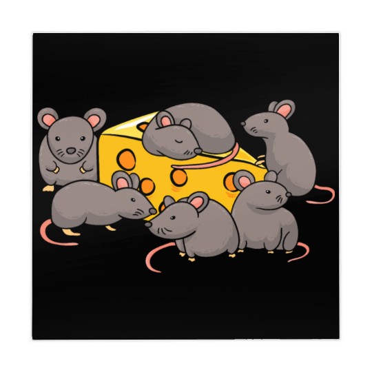 Cute Rats Cheese Lover Funny Rat Mahjong Mats