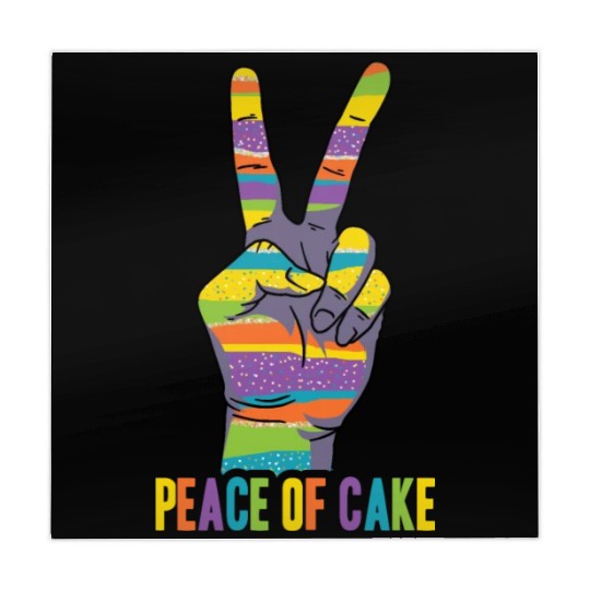 Peace of Cake Hand Sign Peaceful World Earth Mahjong Mats