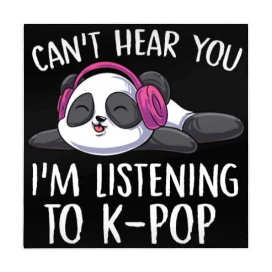 Can't Hear You I'm Listening To K-pop Panda kawaii Mahjong Mats