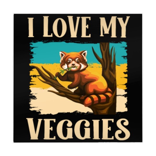 I Love My Veggies Red Panda Zookeeper Wildlife Mahjong Mats