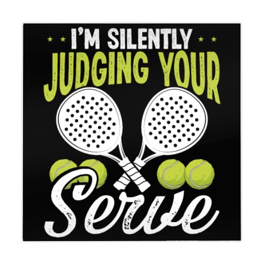 Paddle Tennis Player Match Silently Judging Serve Mahjong Mats