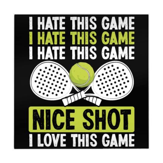 Paddle Tennis Player Match Funny Team Humor Mahjong Mats