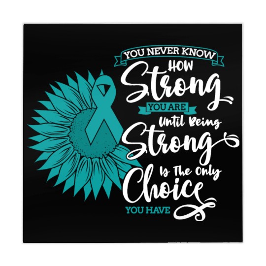 Cervical Cancer Awareness Month Teal Sunflower Mahjong Mats