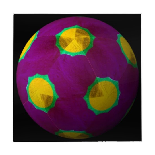 Purple 3D Sphere with Green Symmetric Shape Mahjong Mats
