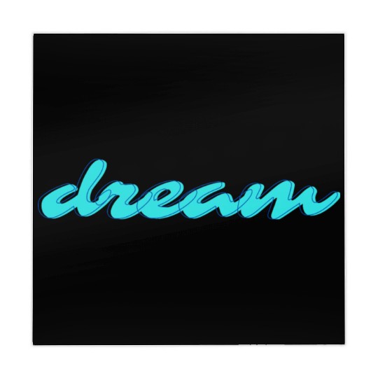 Black And Blue Dream Typography Mahjong Mats