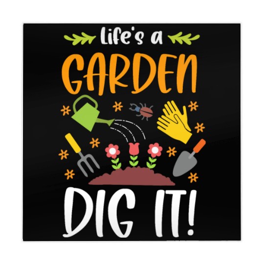 Life's A Garden Dig It Funny Gardening Pun Mahjong Mats