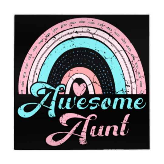 Awesome Aunt retro rainbow vintage Mahjong Mats