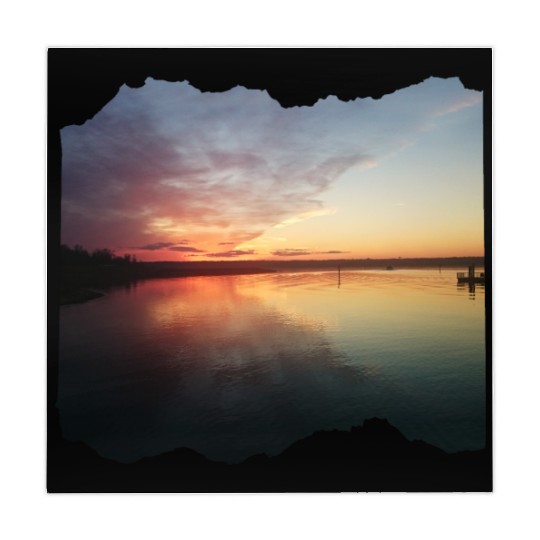 Beautiful photography of ocean waves and sunset Mahjong Mats