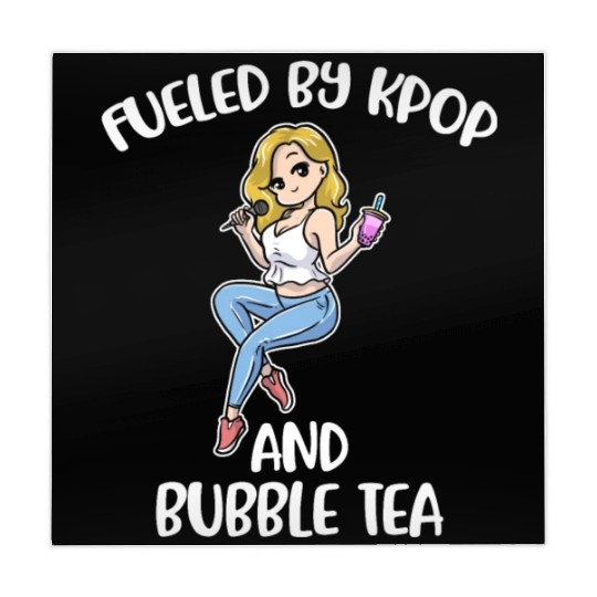 Fueled By Kpop And Bubble Tea Funny Kpop Gift Mahjong Mats