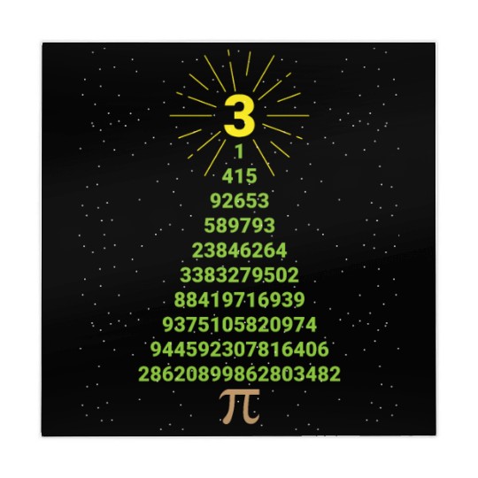 Funny Pi Christmas Tree Math Teacher Mahjong Mats