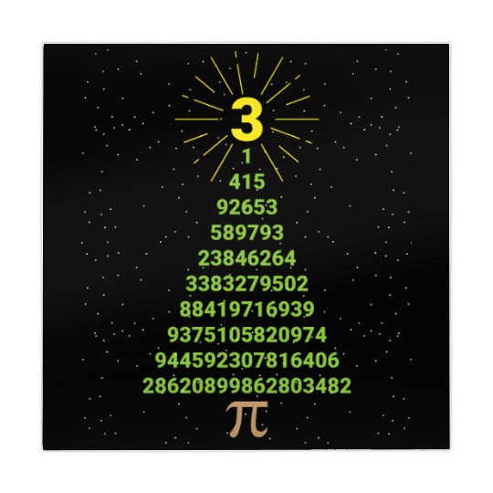 Funny Pi Christmas Tree Math Teacher Mahjong Mats