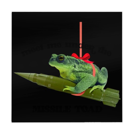 Meet me under the missile toad – mistletoe pun Mahjong Mats