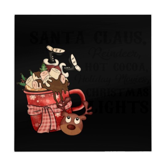Santa Claus Reindeer Hot Cocoa Holiday Movies Mahjong Mats
