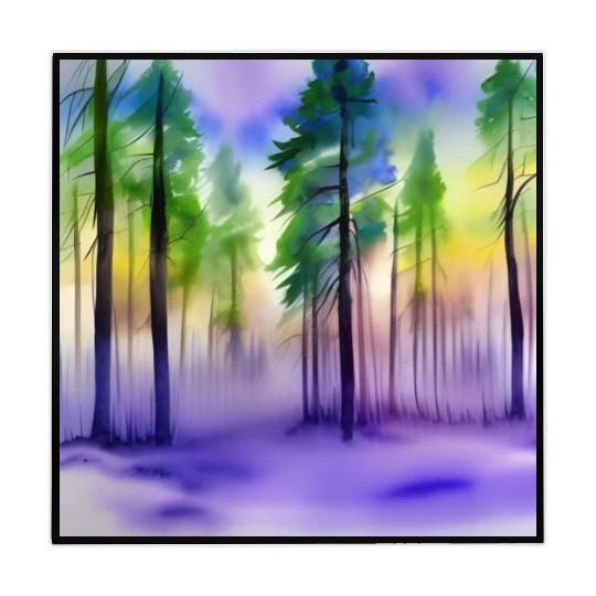 Evening in watercolor forest Mahjong Mats
