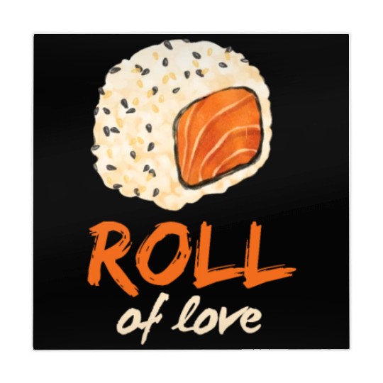 Salmon Sushi Roll Love Foodie Cute Funny Sushi Mahjong Mats