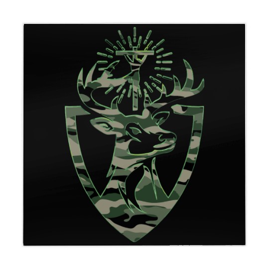 Hubert Hubertus Patron Saint Of Hunters Stag Camo Mahjong Mats