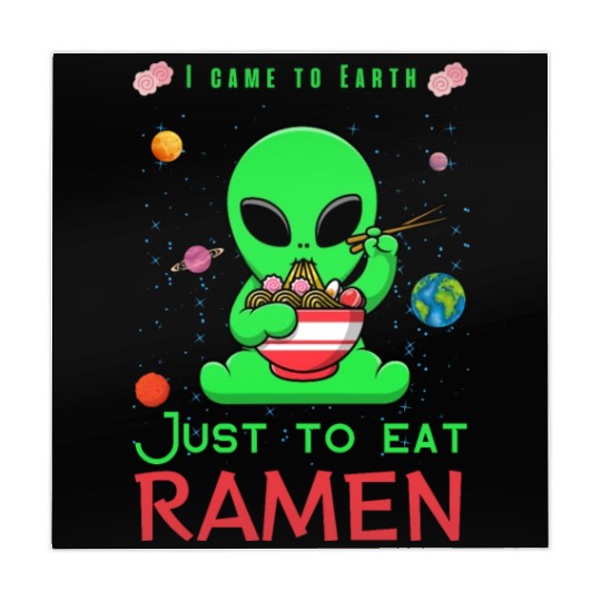 I came to Earth just to eat ramen alien eating ram Mahjong Mats