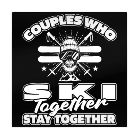Skiing Skier Couple Mahjong Mats