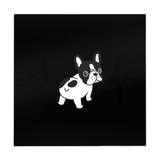 Heart beat French bulldog Mahjong Mats