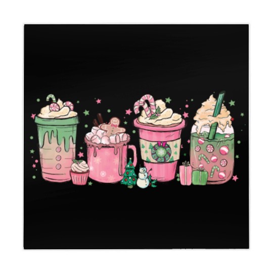 Hot Chocolate Cup Peppermint Mocha Mahjong Mats