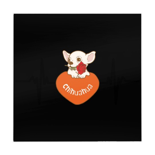 Heart Beat Chihuahua, when give the rose to belove Mahjong Mats