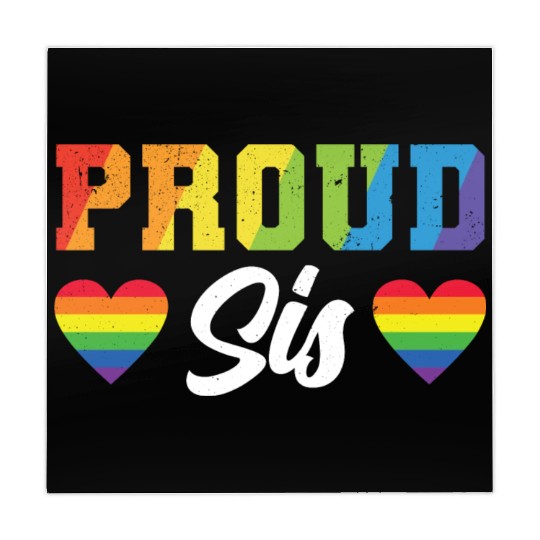 Proud Sis Rainbow Pride Heart Lgbt Pride Lgbt Mahjong Mats