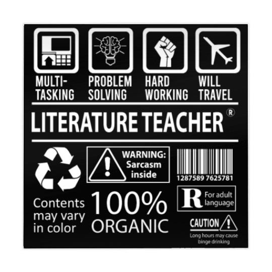 Literature Teacher Mahjong Mats - Multitasking Job Gift