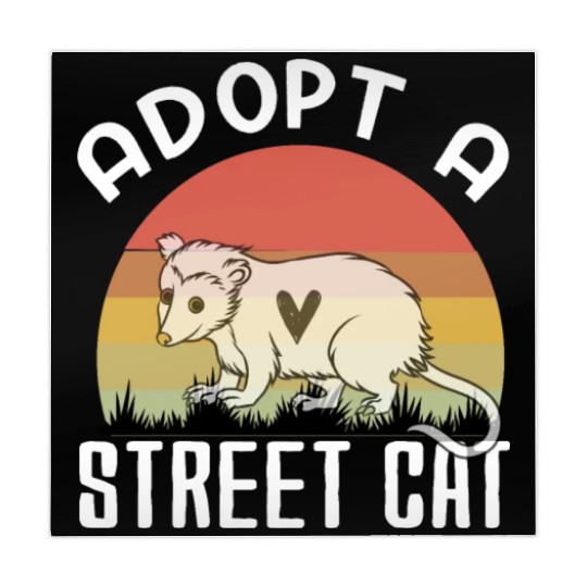 Adopt A Street Cat Funny Opossum Vintage Mahjong Mats