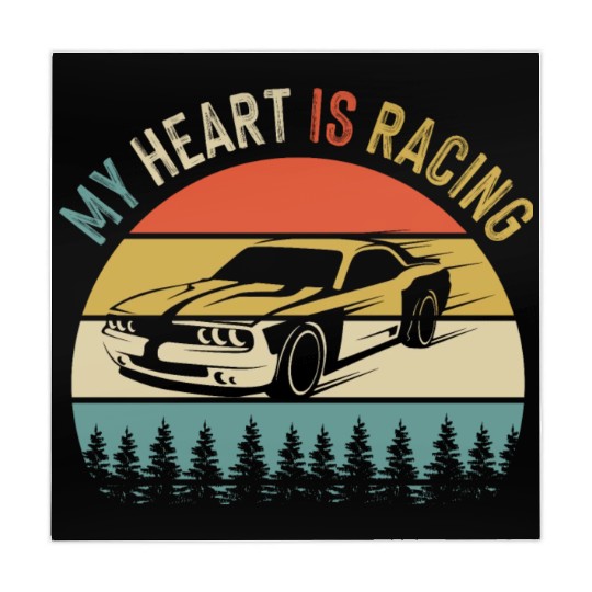 Fathers Day Retro Vintage Speedway Car Racing Mahjong Mats